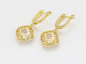 Tiffany Earrings 14K Gold Plated