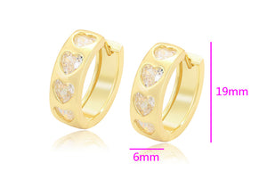 Lover Huggies 14K Gold Plated Earrings