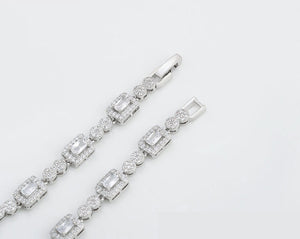 Céline Tennis Bracelet Rhodium Plated