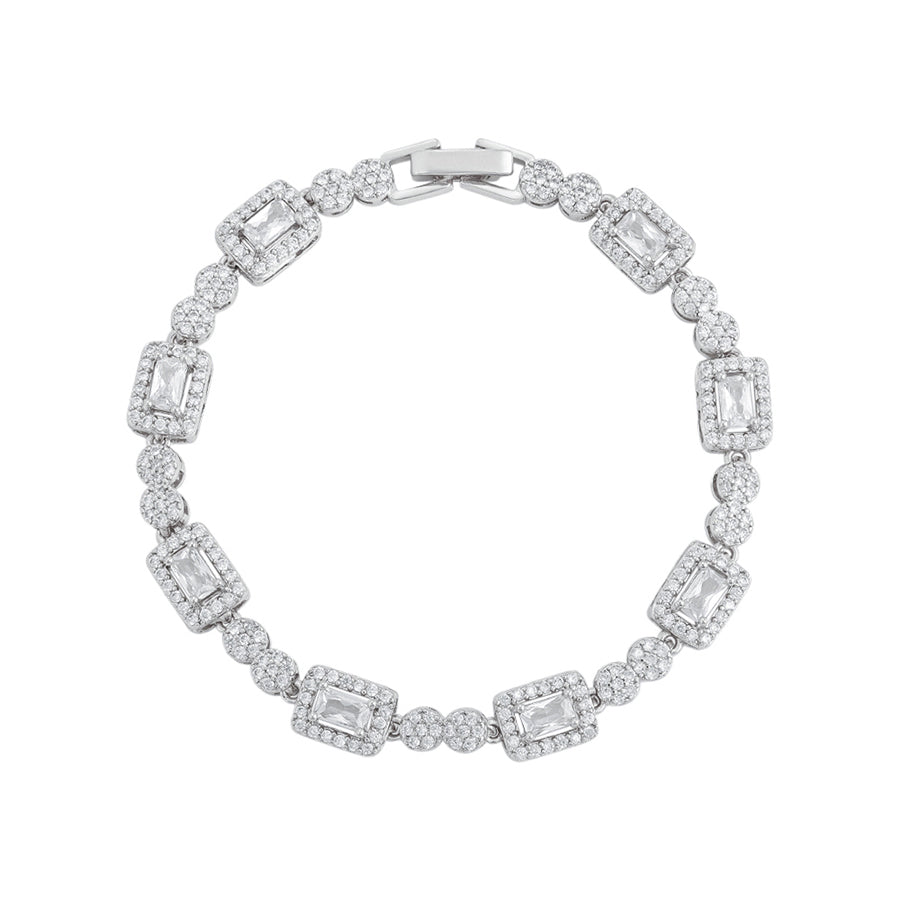 Céline Tennis Bracelet Rhodium Plated