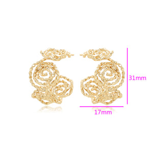 Margaret Roses Earrings 14K Gold Plated