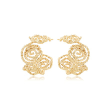 Load image into Gallery viewer, Margaret Roses Earrings 14K Gold Plated