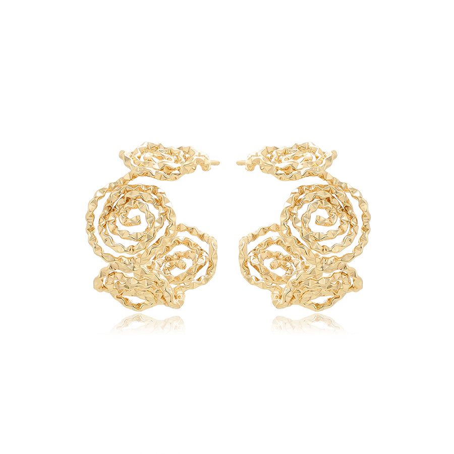 Margaret Roses Earrings 14K Gold Plated