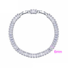 Load image into Gallery viewer, Breakfast at Tiffany? Tennis Bracelet Rhodium Plated