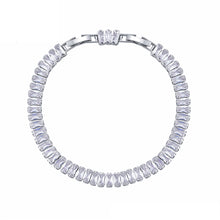 Load image into Gallery viewer, Breakfast at Tiffany? Tennis Bracelet Rhodium Plated