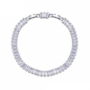 Breakfast at Tiffany? Tennis Bracelet Rhodium Plated