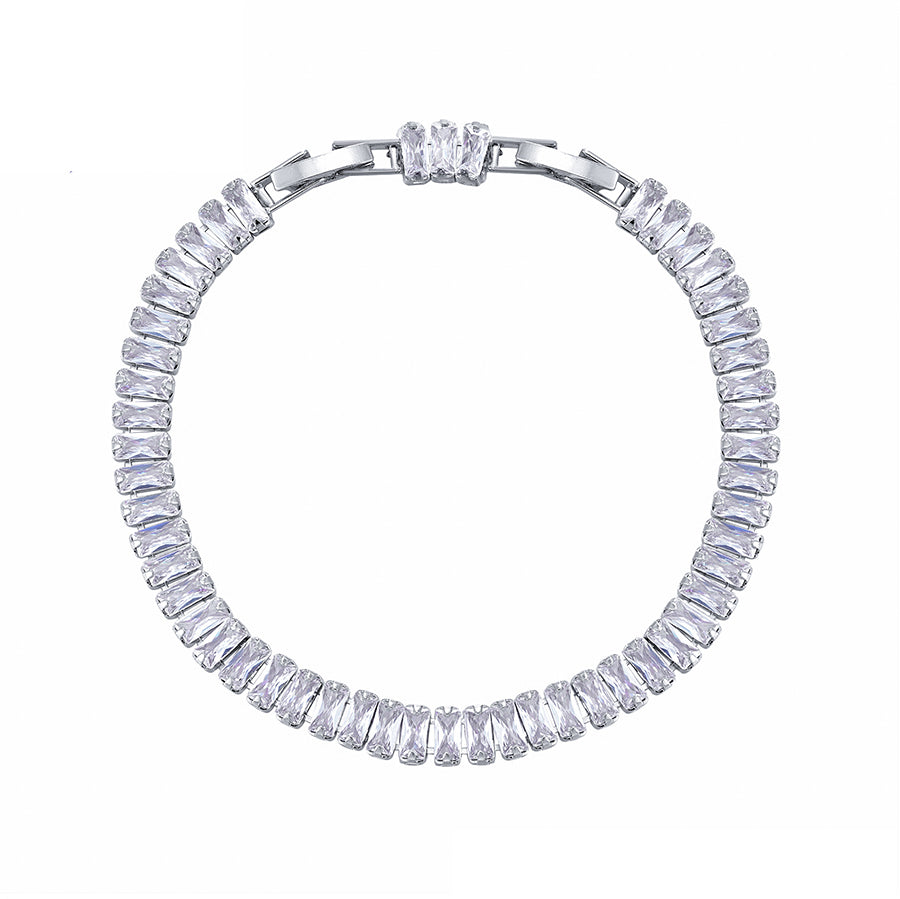 Breakfast at Tiffany? Tennis Bracelet Rhodium Plated