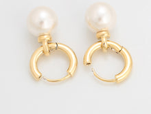 Load image into Gallery viewer, Pearl Classic Earrings 14K Gold Plated 2 in 1