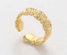 Load image into Gallery viewer, Margareth Rose Ring 14K Gold Plated