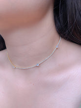 Load image into Gallery viewer, Crystal Betsey Adjustable Necklace to Chocker 14K Gold Plated