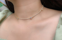 Load image into Gallery viewer, Crystal Betsey Adjustable Necklace to Chocker 14K Gold Plated