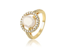 Load image into Gallery viewer, Geena White Quartz Stone 14K Gold filled Ring